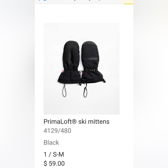 Black Ski Mittens (Women’s Small) - Picture 1 of 5